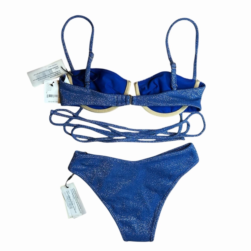 Free People Montce Sparkle Simone Bikini
Top & Lulu Bottoms in Sky Sparkle - Picture 4 of 11